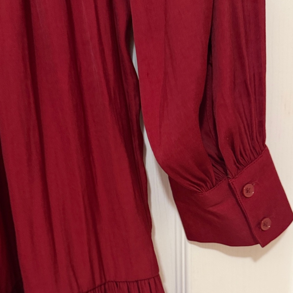 Banana Republic Deep Red Long Sleeve Dress - Picture 8 of 8